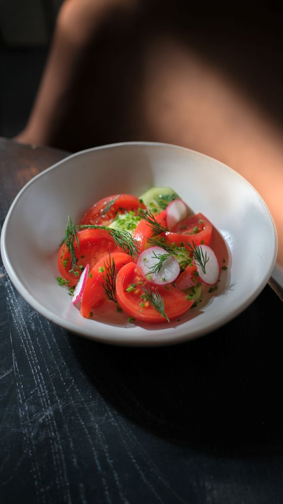 Овощной салат с оливковым маслом